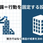 準備とは「行動を固定する設計」である