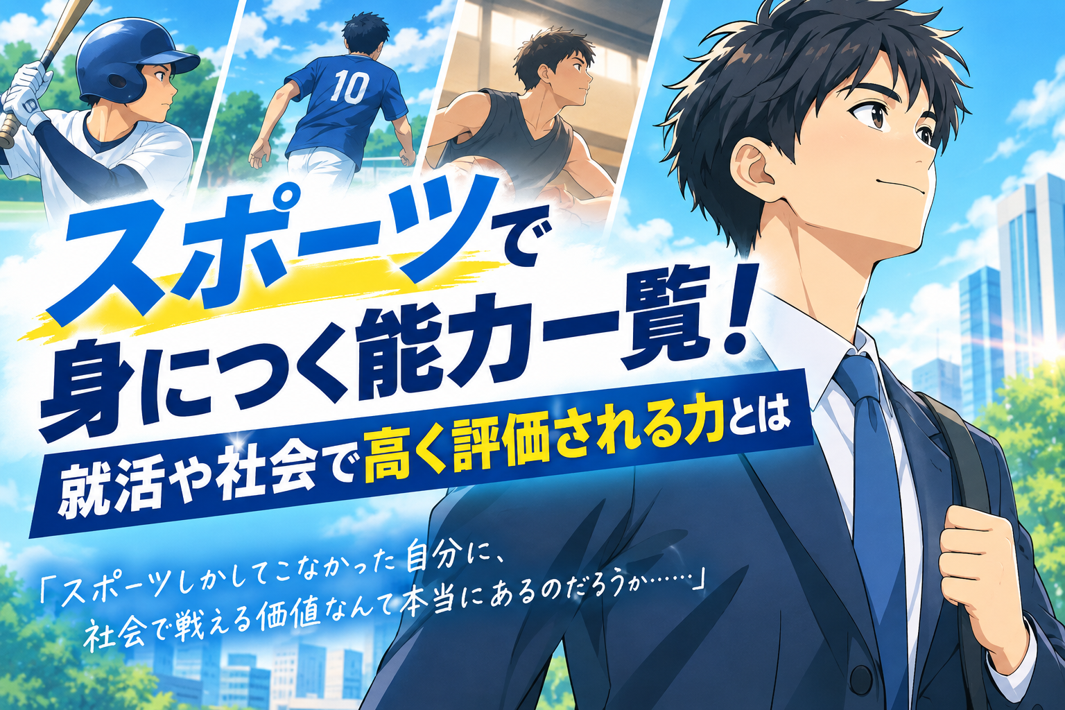 スポーツで身につく能力一覧！就活や社会で高く評価される力とは
