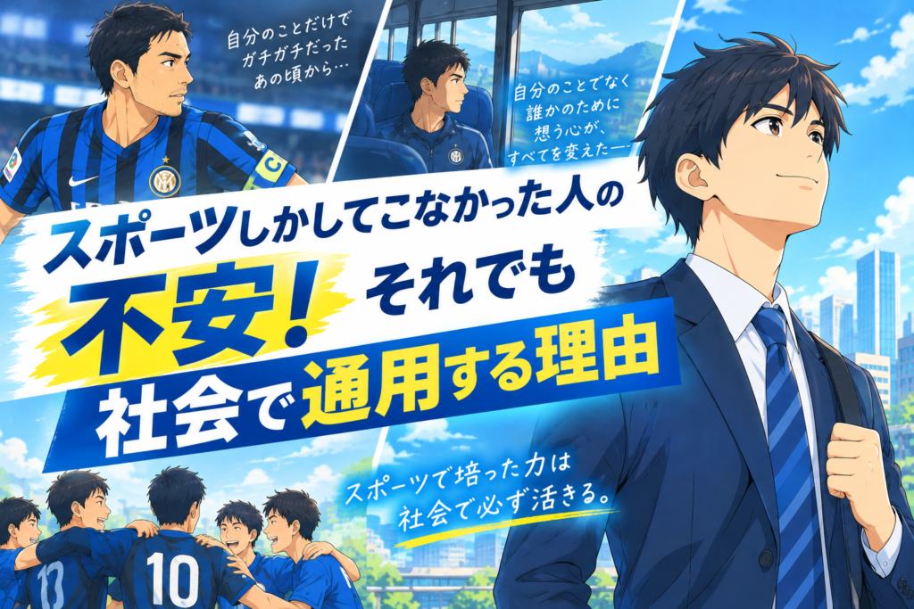 スポーツしかしてこなかった人の不安！それでも社会で通用する理由