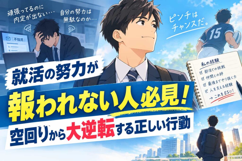 就活の努力が報われない体育会系へ！空回りから大逆転する行動