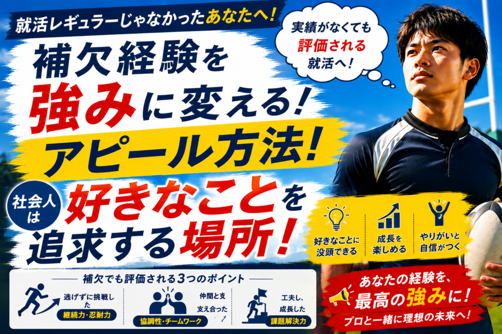 就活レギュラーじゃなかったアピール方法！