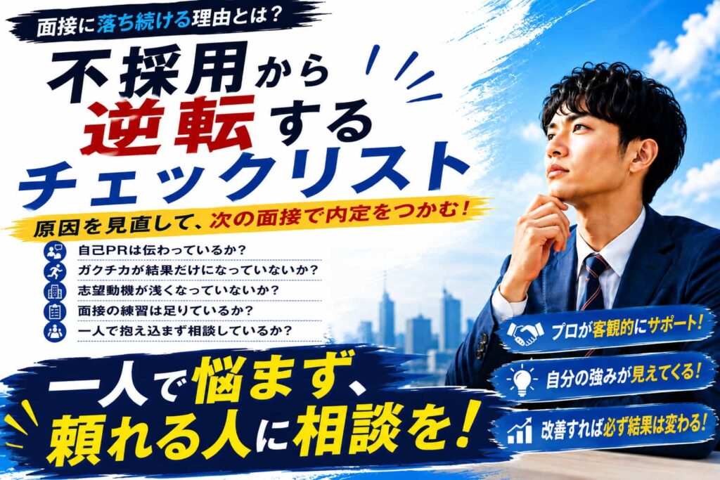 面接に落ち続ける理由とは？