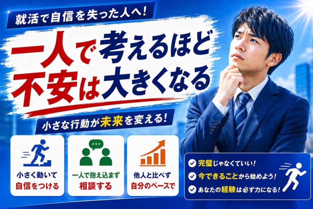 就活で自信がなくなった時の対処法!真面目な人が自分を責める原因