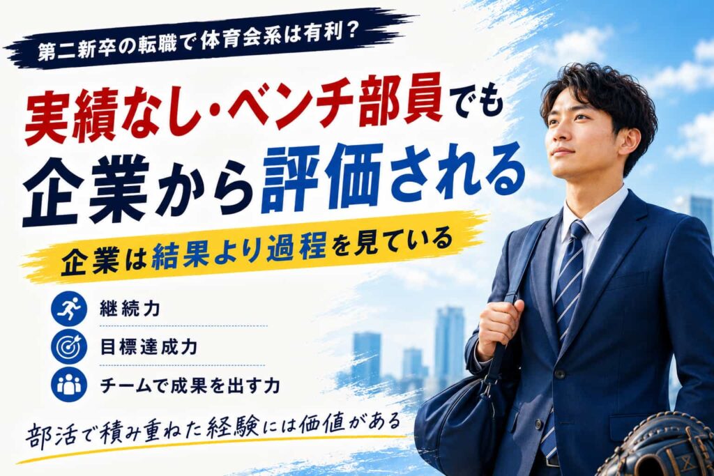 第二新卒の転職で体育会系は有利？「実績なし・ベンチ部員」の20代が評価される理由