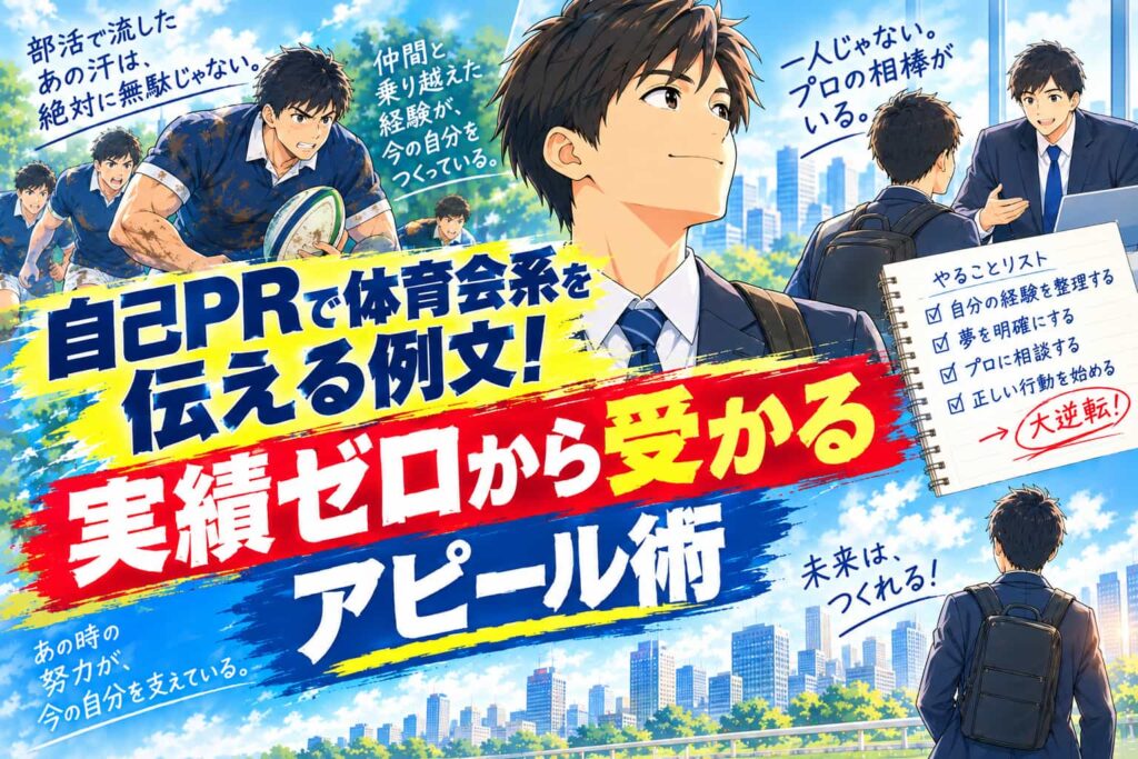自己PRで体育会系を伝える例文！実績ゼロから受かるアピール術