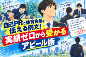 自己PRで体育会系を伝える例文！実績ゼロから受かるアピール術